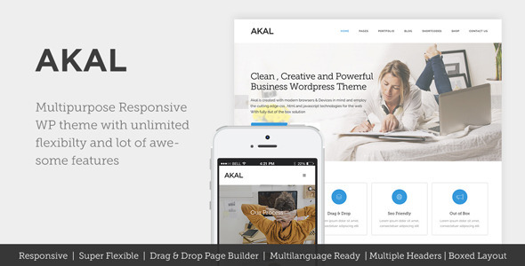 Akal Multipurpose Preview Wordpress Theme - Rating, Reviews, Preview, Demo & Download