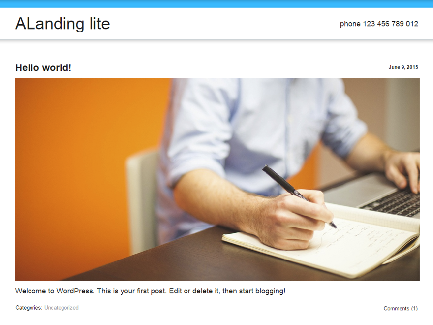 ALanding Lite Preview Wordpress Theme - Rating, Reviews, Preview, Demo & Download