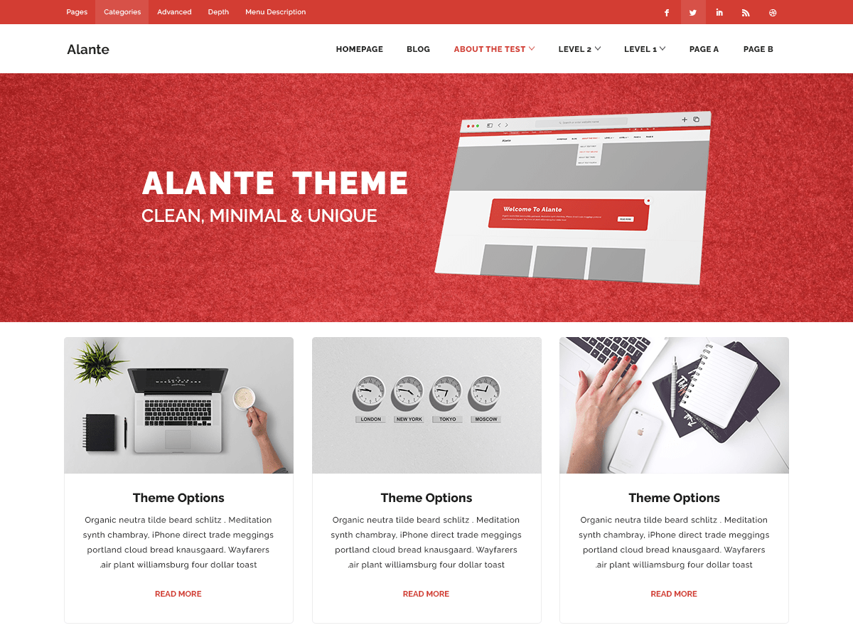 Alante Biz Preview Wordpress Theme - Rating, Reviews, Preview, Demo & Download