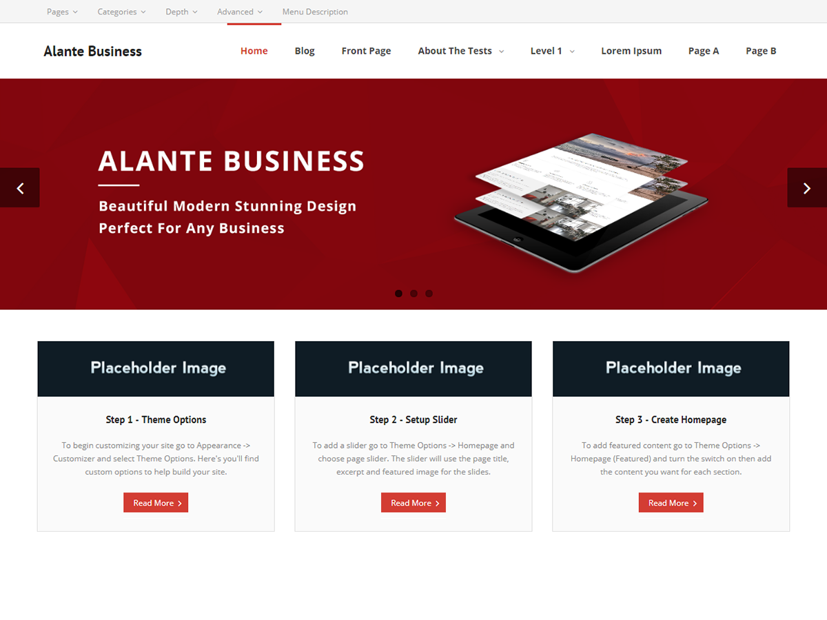 Alante Business Preview Wordpress Theme - Rating, Reviews, Preview, Demo & Download