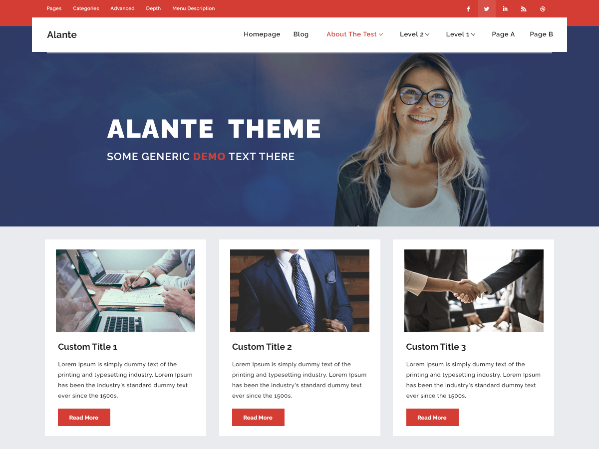 Alante Corp Preview Wordpress Theme - Rating, Reviews, Preview, Demo & Download