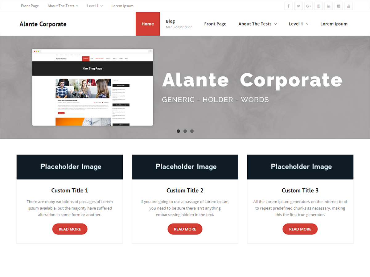 Alante Corporate Preview Wordpress Theme - Rating, Reviews, Preview, Demo & Download