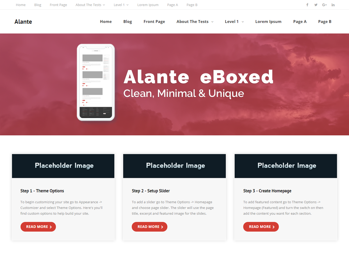 Alante EBoxed Preview Wordpress Theme - Rating, Reviews, Preview, Demo & Download