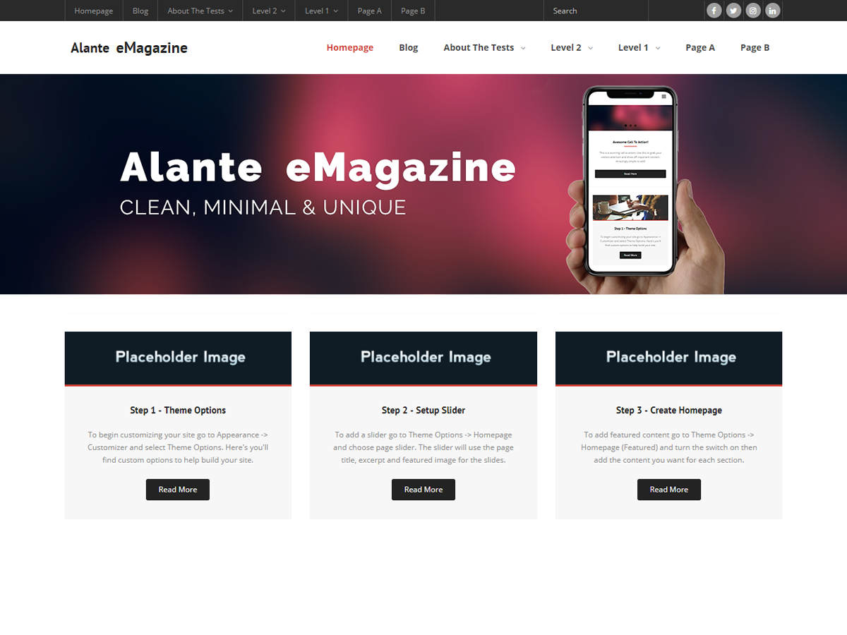 Alante EMagazine Preview Wordpress Theme - Rating, Reviews, Preview, Demo & Download