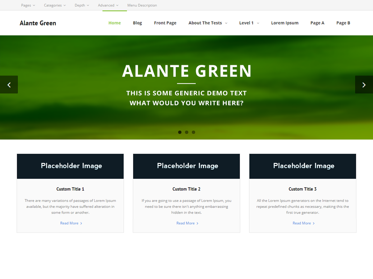 Alante Green Preview Wordpress Theme - Rating, Reviews, Preview, Demo & Download