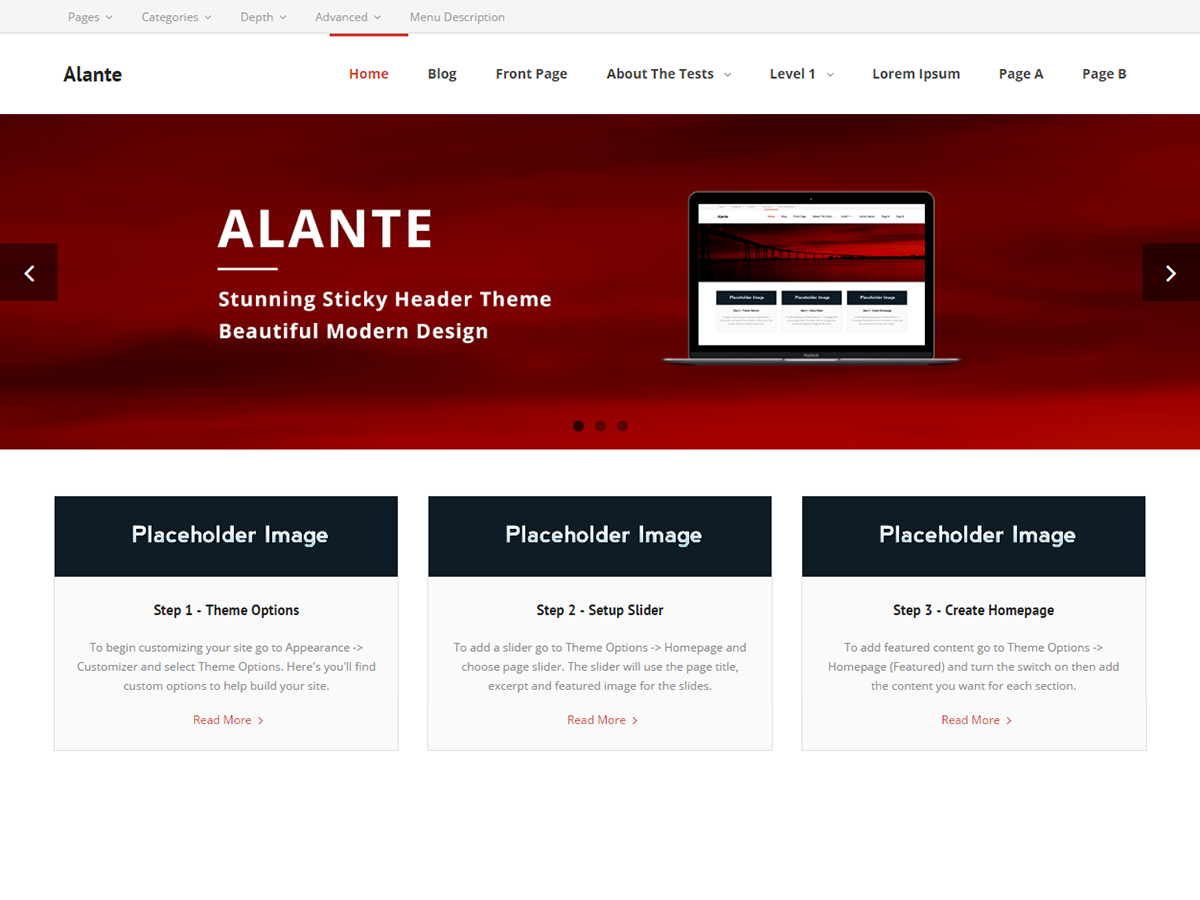 Alante Preview Wordpress Theme - Rating, Reviews, Preview, Demo & Download
