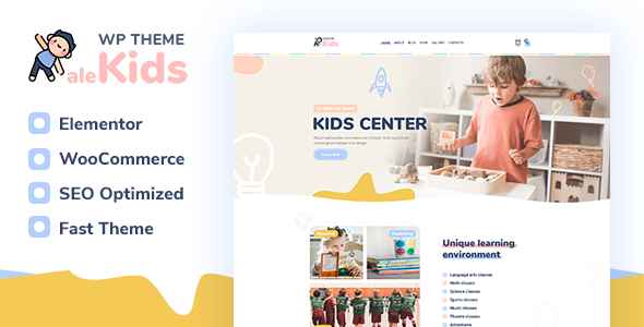 AleKids Preview Wordpress Theme - Rating, Reviews, Preview, Demo & Download