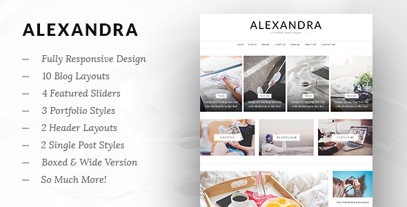 Alexandra Preview Wordpress Theme - Rating, Reviews, Preview, Demo & Download