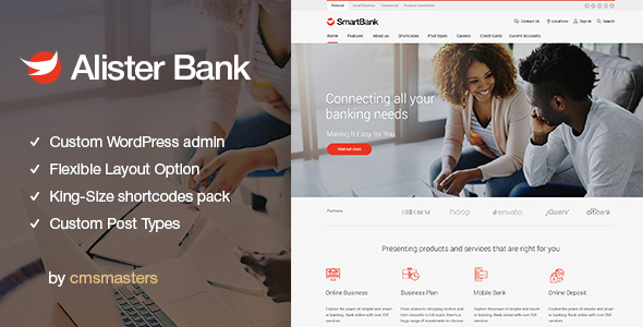 Alister Bank Preview Wordpress Theme - Rating, Reviews, Preview, Demo & Download