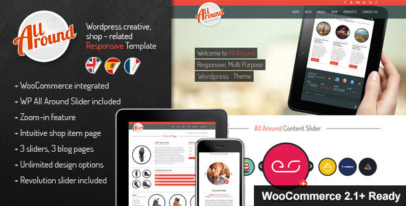 All Around Preview Wordpress Theme - Rating, Reviews, Preview, Demo & Download