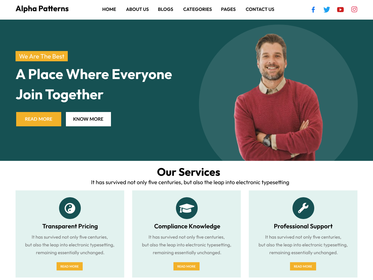 Alpha Patterns Preview Wordpress Theme - Rating, Reviews, Preview, Demo & Download