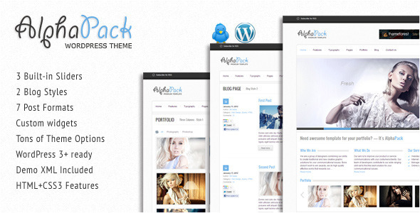 Alphapack Preview Wordpress Theme - Rating, Reviews, Preview, Demo & Download