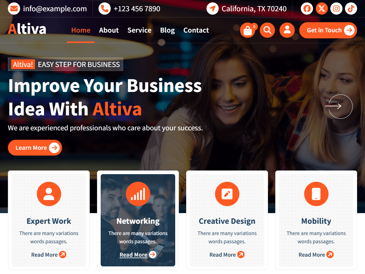 Altiva Preview Wordpress Theme - Rating, Reviews, Preview, Demo & Download