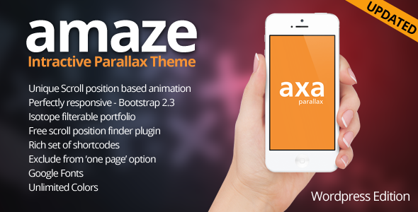 AMAZE Preview Wordpress Theme - Rating, Reviews, Preview, Demo & Download