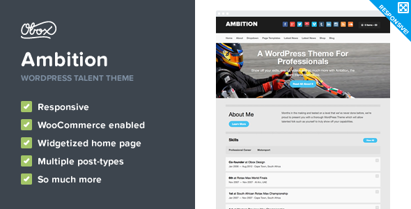 Ambition Preview Wordpress Theme - Rating, Reviews, Preview, Demo & Download