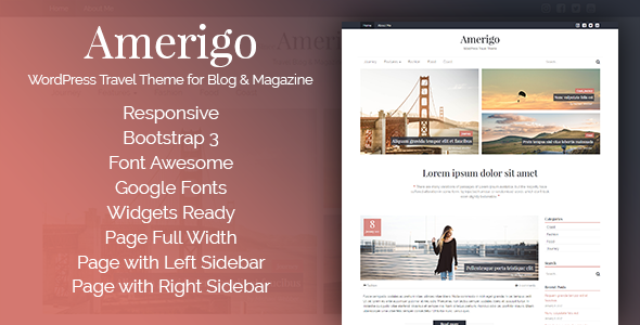 Amerigo Preview Wordpress Theme - Rating, Reviews, Preview, Demo & Download