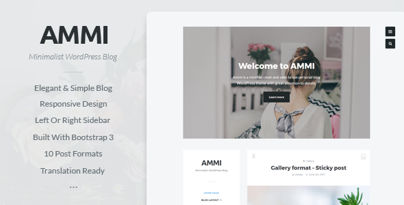 Ammi Preview Wordpress Theme - Rating, Reviews, Preview, Demo & Download