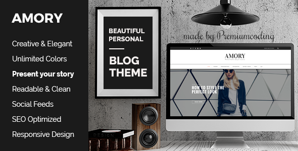 Amory Preview Wordpress Theme - Rating, Reviews, Preview, Demo & Download