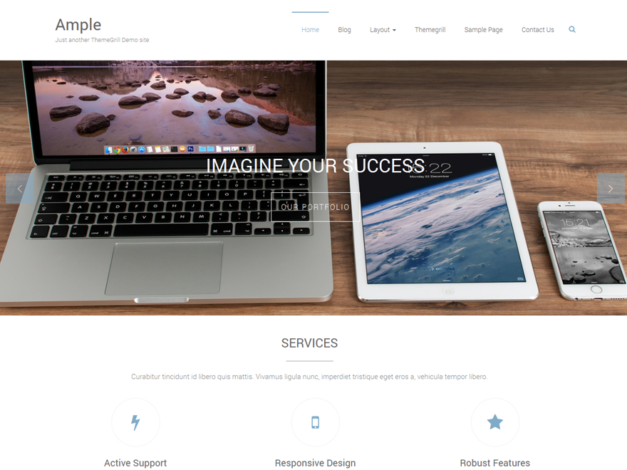 Ample Preview Wordpress Theme - Rating, Reviews, Preview, Demo & Download