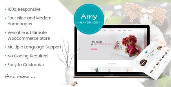 AmyHandmade Preview Wordpress Theme - Rating, Reviews, Preview, Demo & Download
