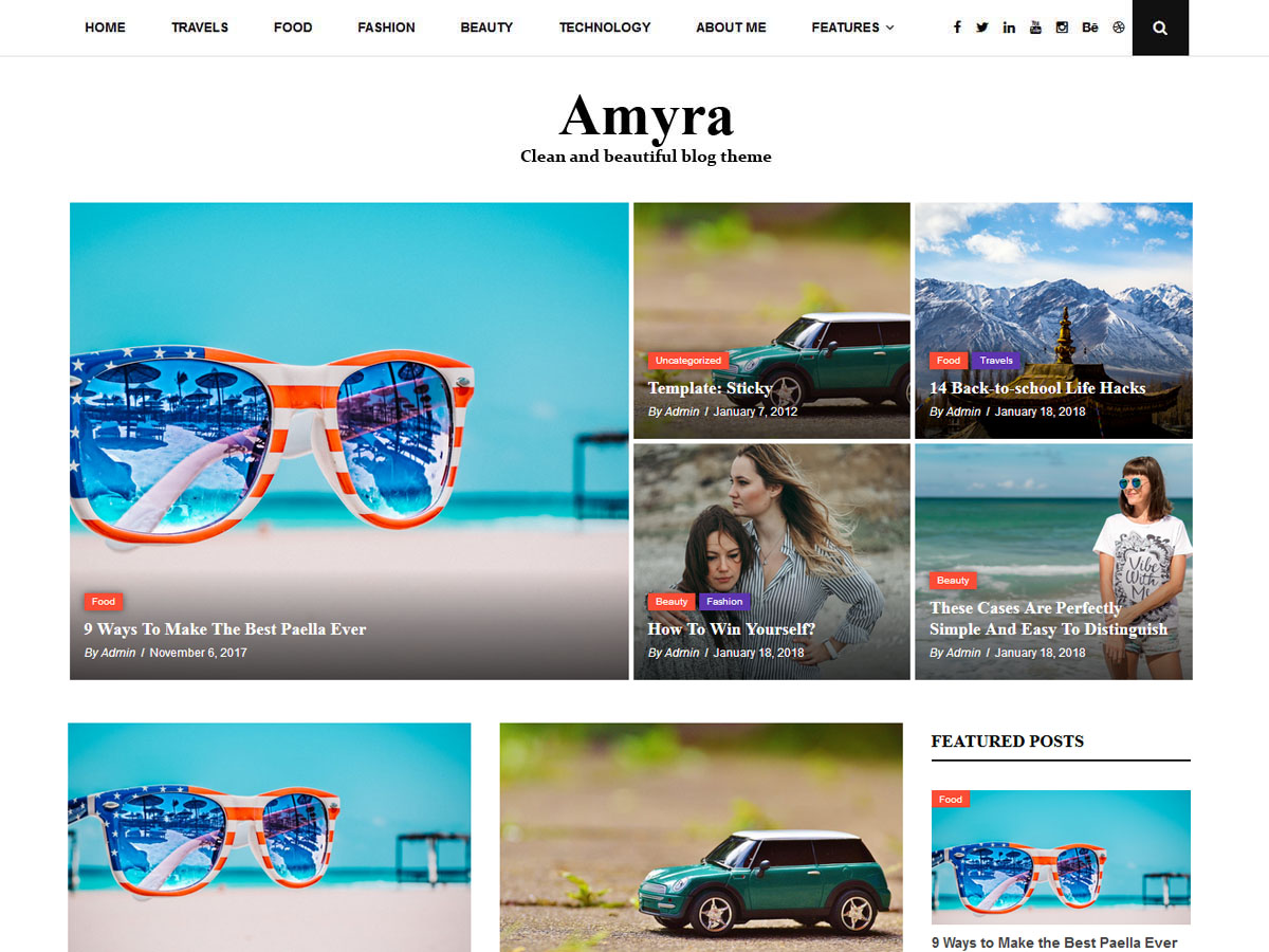 Amyra Lite Preview Wordpress Theme - Rating, Reviews, Preview, Demo & Download