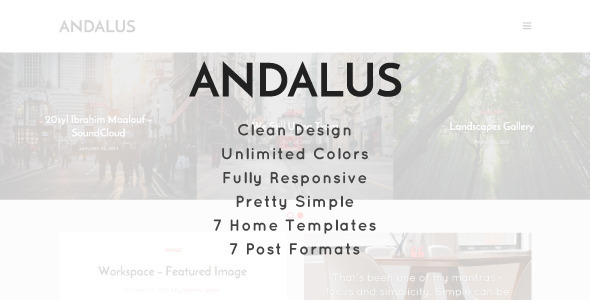 Andalus Preview Wordpress Theme - Rating, Reviews, Preview, Demo & Download