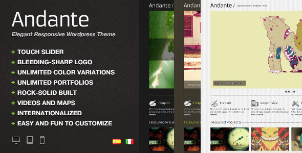 Andante WP Preview Wordpress Theme - Rating, Reviews, Preview, Demo & Download