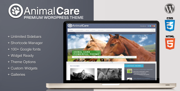 Animal Care Preview Wordpress Theme - Rating, Reviews, Preview, Demo & Download