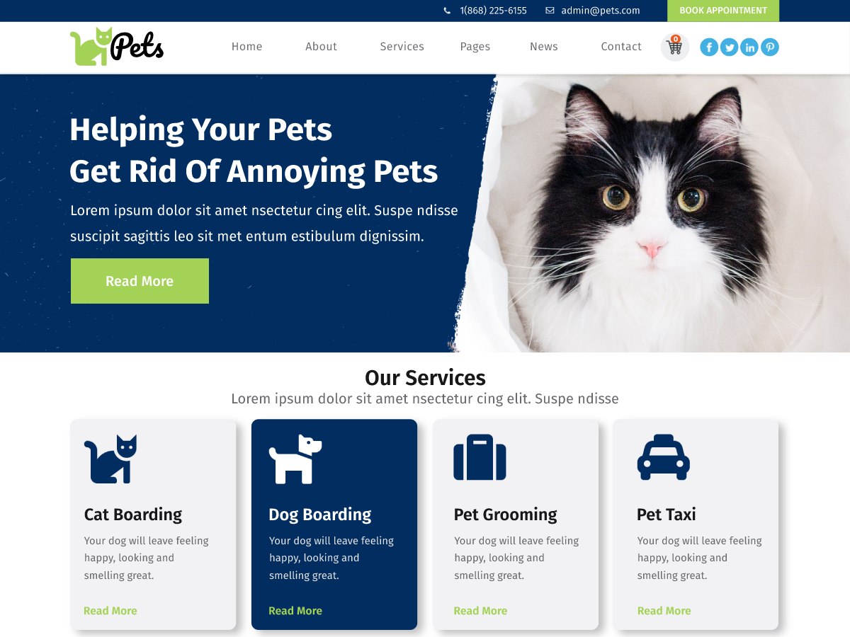 Animal Pet Preview Wordpress Theme - Rating, Reviews, Preview, Demo & Download