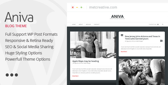 Aniva Preview Wordpress Theme - Rating, Reviews, Preview, Demo & Download