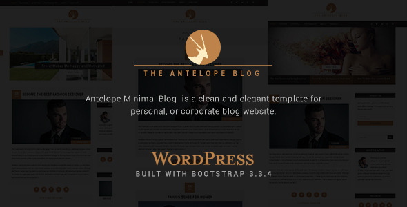 Antelope Minimal Preview Wordpress Theme - Rating, Reviews, Preview, Demo & Download