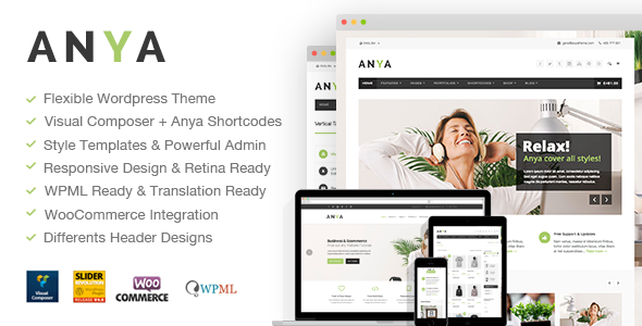 Anya Preview Wordpress Theme - Rating, Reviews, Preview, Demo & Download