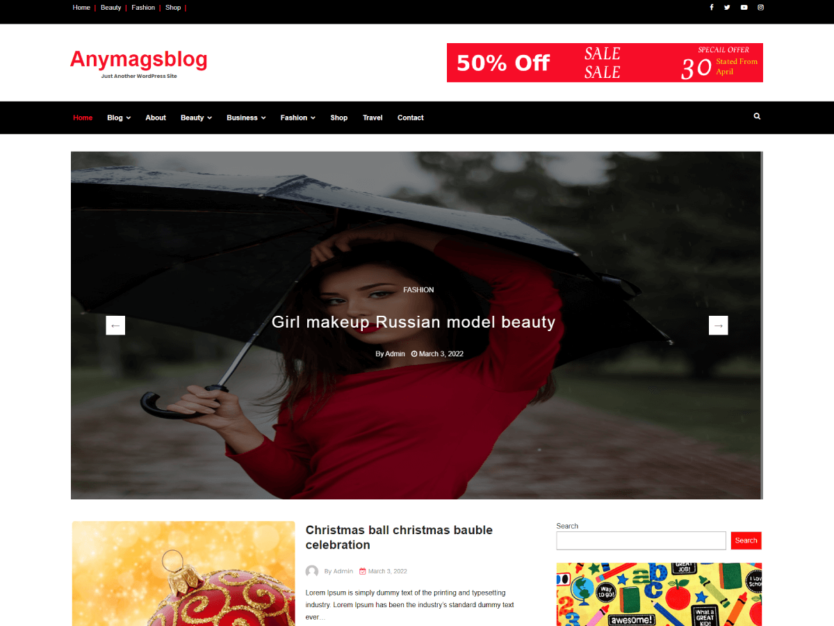 Anymags Blog Preview Wordpress Theme - Rating, Reviews, Preview, Demo & Download