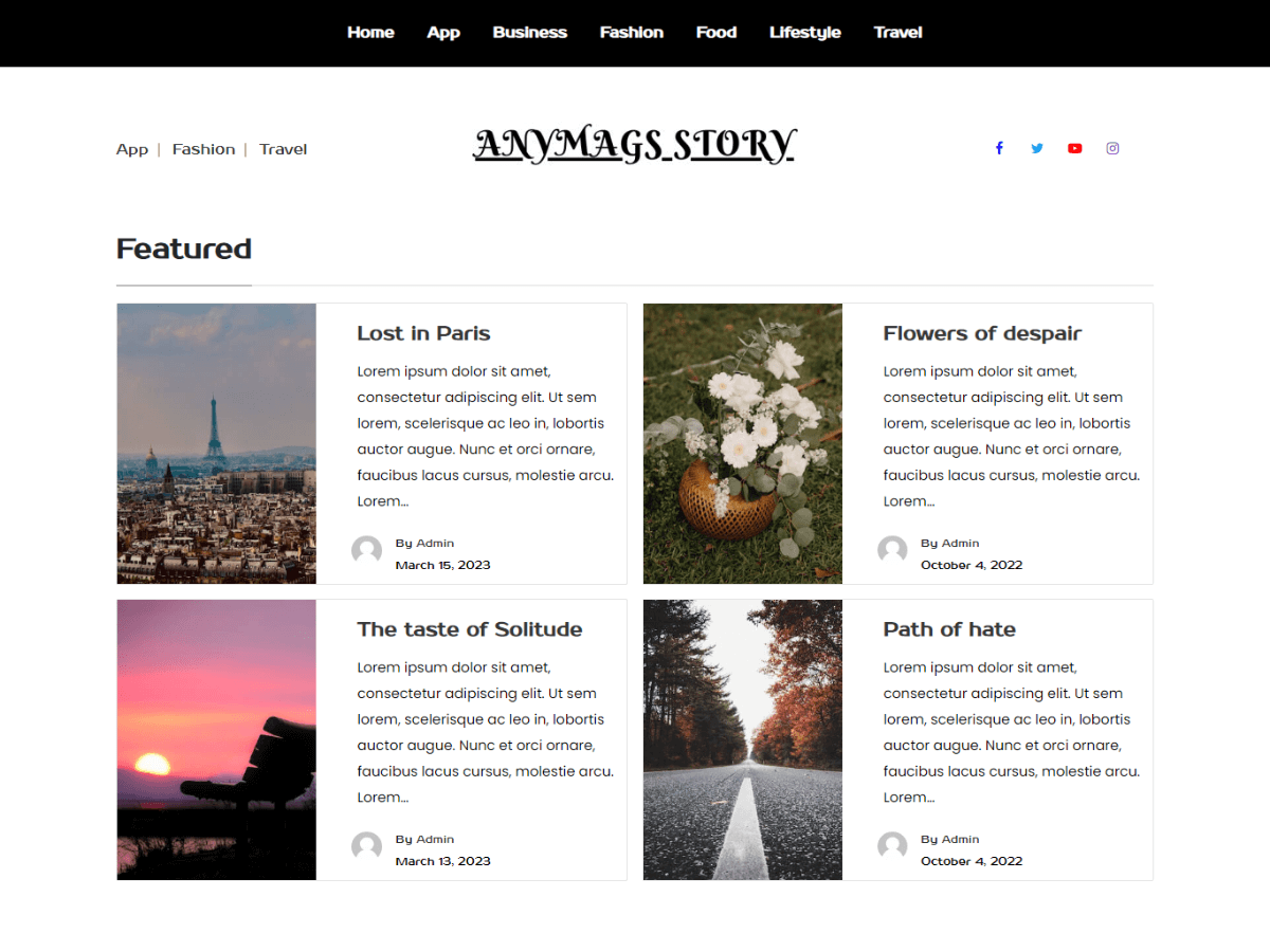 Anymags Story Preview Wordpress Theme - Rating, Reviews, Preview, Demo & Download