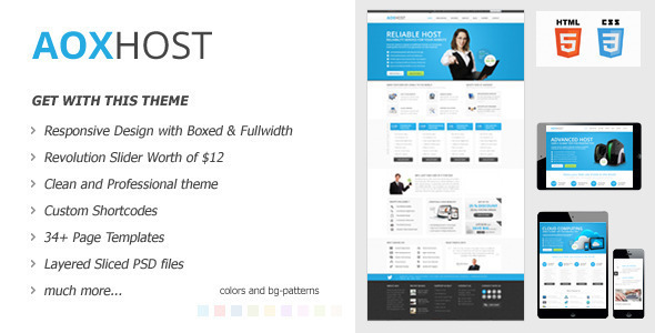 AOX HOST Preview Wordpress Theme - Rating, Reviews, Preview, Demo & Download