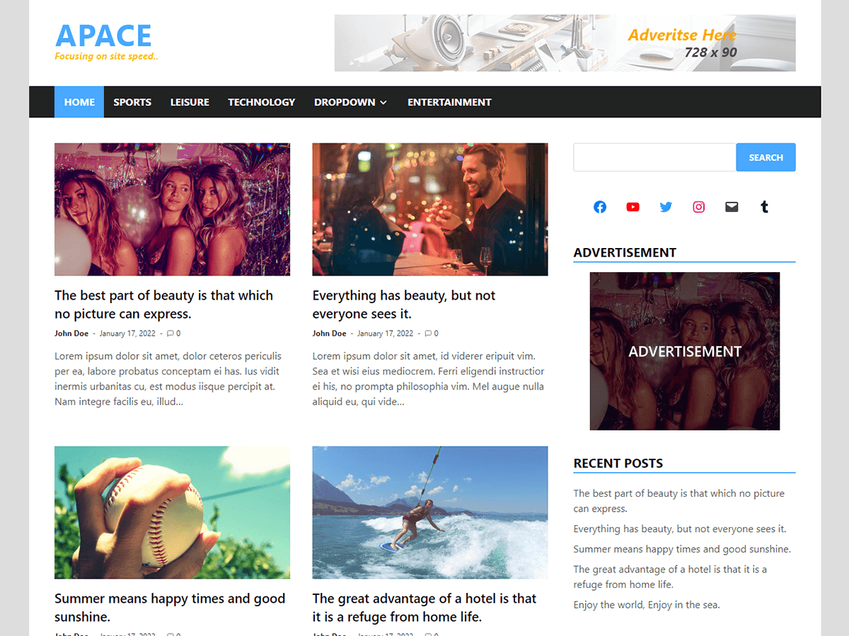 Apace Preview Wordpress Theme - Rating, Reviews, Preview, Demo & Download