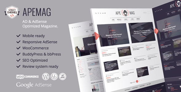 Apemag Preview Wordpress Theme - Rating, Reviews, Preview, Demo & Download