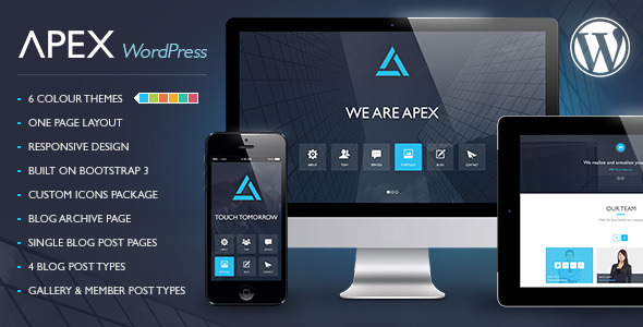 Apex Responsive Preview Wordpress Theme - Rating, Reviews, Preview, Demo & Download