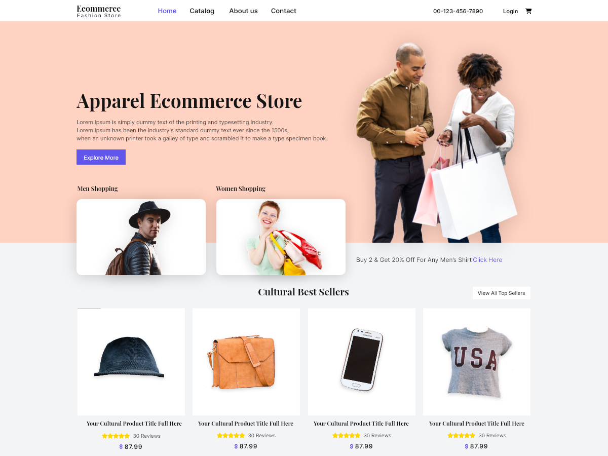 Apparel Ecommerce Preview Wordpress Theme - Rating, Reviews, Preview, Demo & Download
