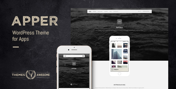 Apper Preview Wordpress Theme - Rating, Reviews, Preview, Demo & Download