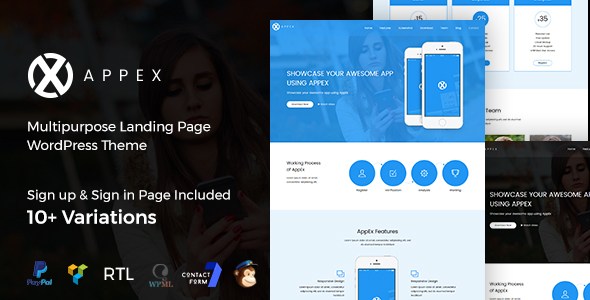AppEx Preview Wordpress Theme - Rating, Reviews, Preview, Demo & Download