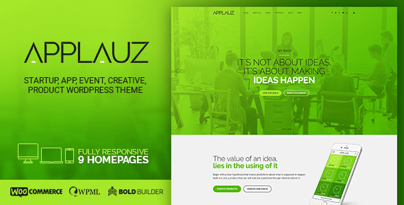 Applauz Preview Wordpress Theme - Rating, Reviews, Preview, Demo & Download