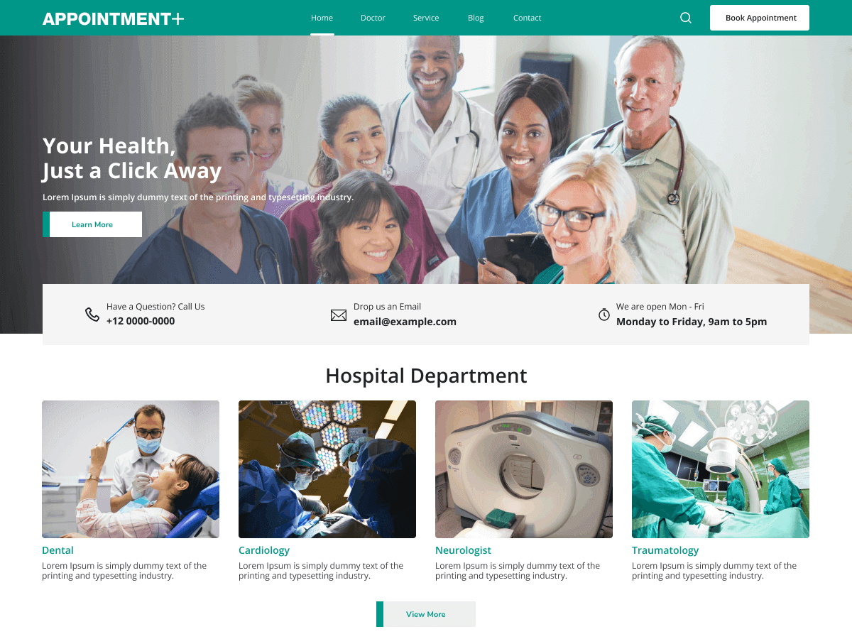 Appointment Management Preview Wordpress Theme - Rating, Reviews, Preview, Demo & Download