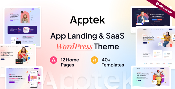 Apptek Preview Wordpress Theme - Rating, Reviews, Preview, Demo & Download