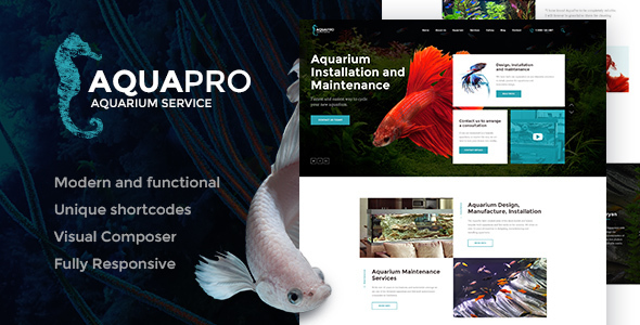 AquaPro Preview Wordpress Theme - Rating, Reviews, Preview, Demo & Download