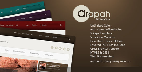 Arapah Preview Wordpress Theme - Rating, Reviews, Preview, Demo & Download
