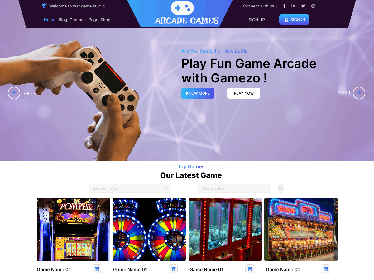 Arcade Games Preview Wordpress Theme - Rating, Reviews, Preview, Demo & Download