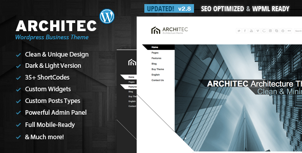 Architec Preview Wordpress Theme - Rating, Reviews, Preview, Demo & Download