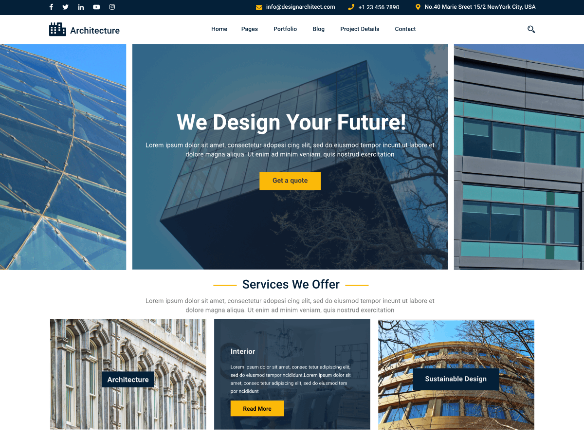 Architecture Building Preview Wordpress Theme - Rating, Reviews, Preview, Demo & Download
