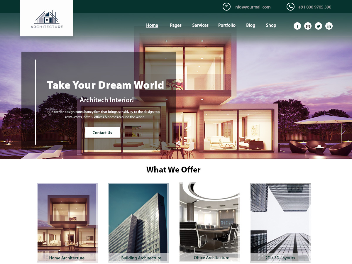 Architecture Designer Preview Wordpress Theme - Rating, Reviews, Preview, Demo & Download